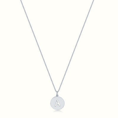 The Cutout Disk Initial Necklace